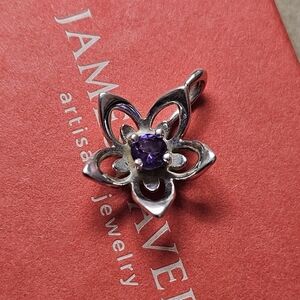 James Avery flower Petal with Amethyst